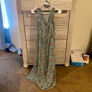 Worn once, floral maxi dress